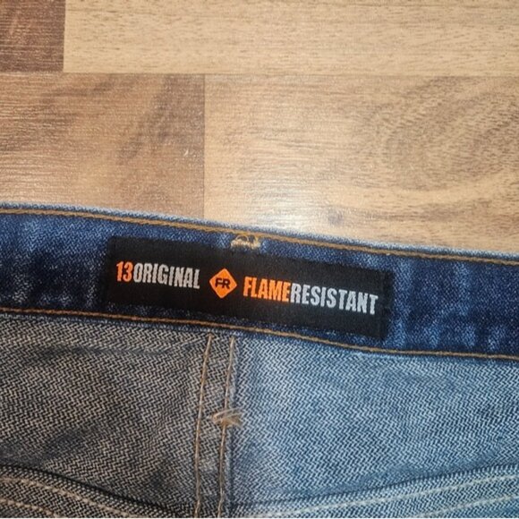 Wrangler FR Flame Resistant Jeans 38x30 Men Blue Denim Workwear HRC2 2112 13MWZ - Picture 7 of 11